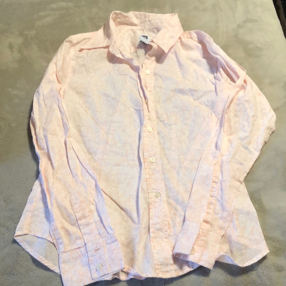 GAP pink button-down blouse